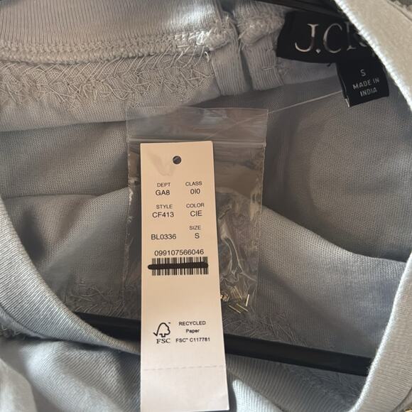 J.Crew Light Blue Embellished T-Shirt Size S CF413 - Picture 4 of 5